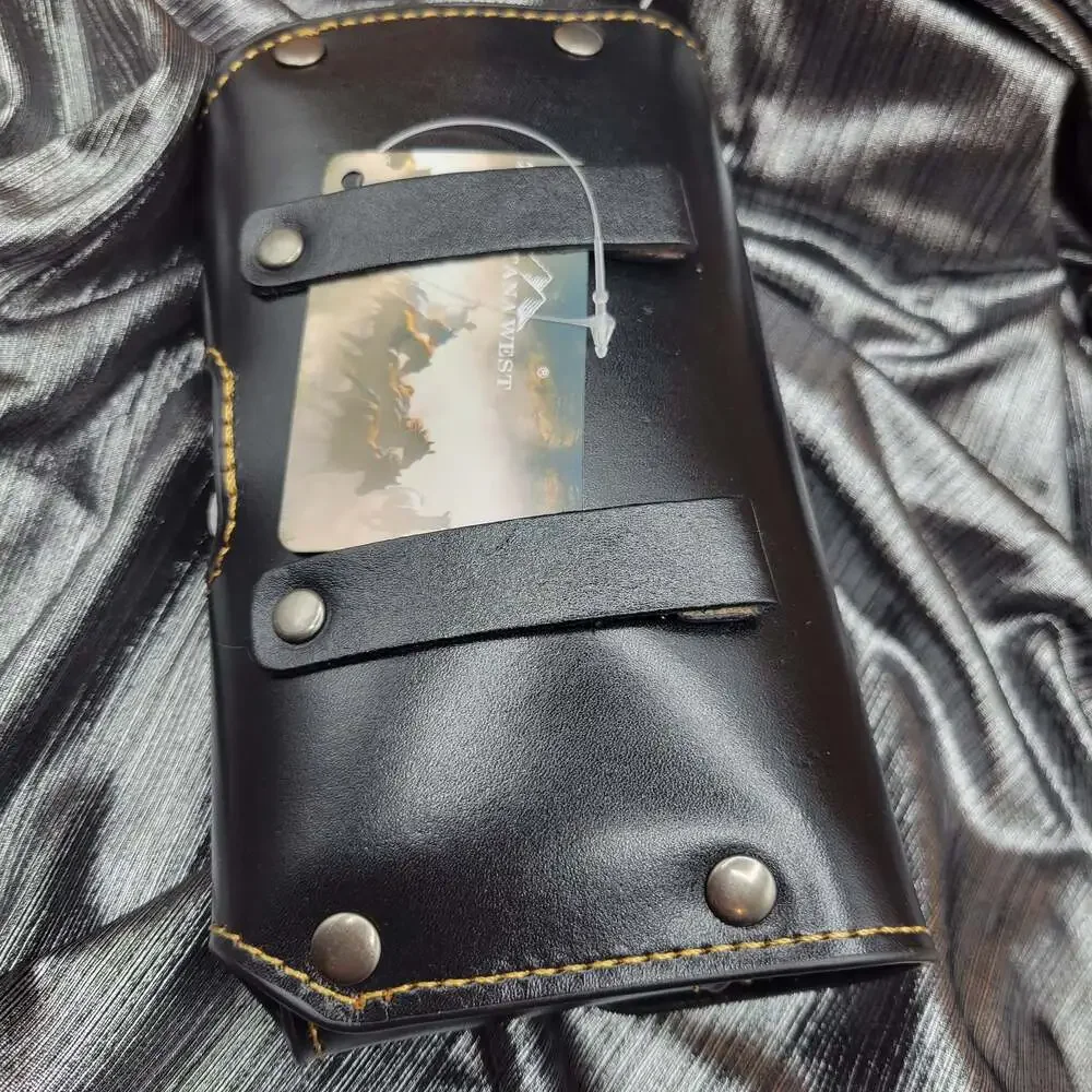 Montana West Longhorn Leather Phone Case   Belt Loop Holster . Black color